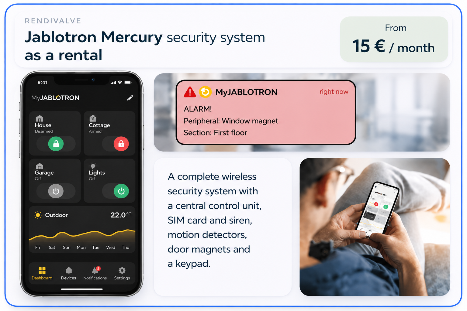 Jablotron Mercury valvesüsteem