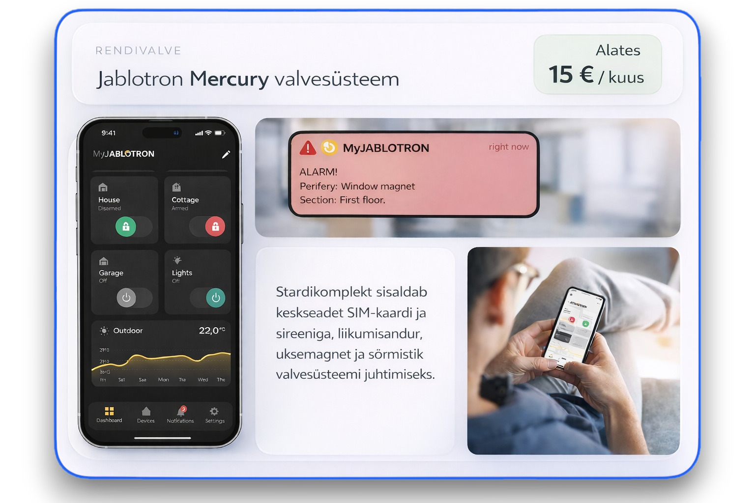Jablotron Mercury valvesüsteem